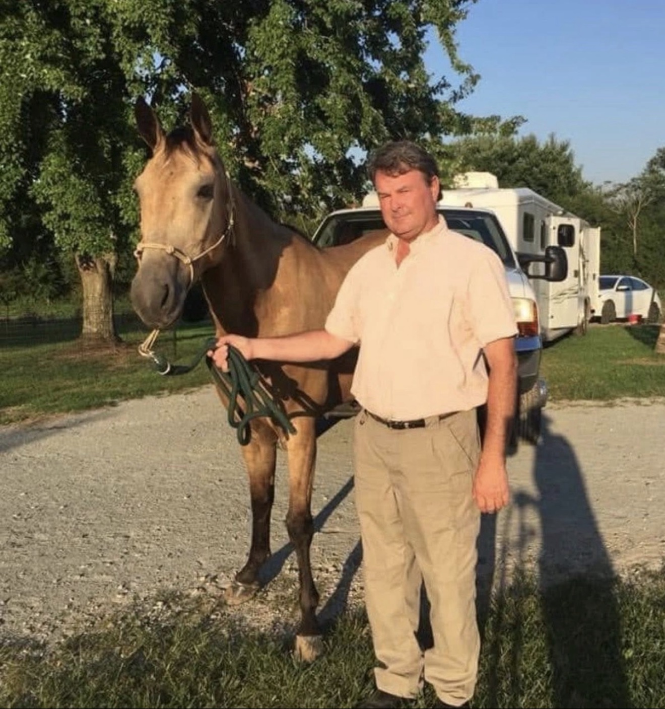 A Hayley Stables customer and their purchased horse
