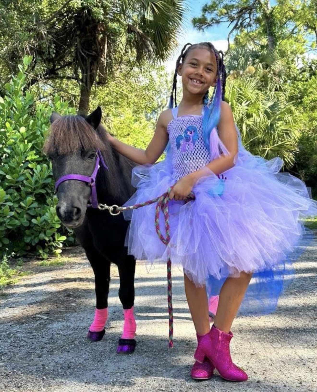 A Hayley Stables customer riding their purchased horse